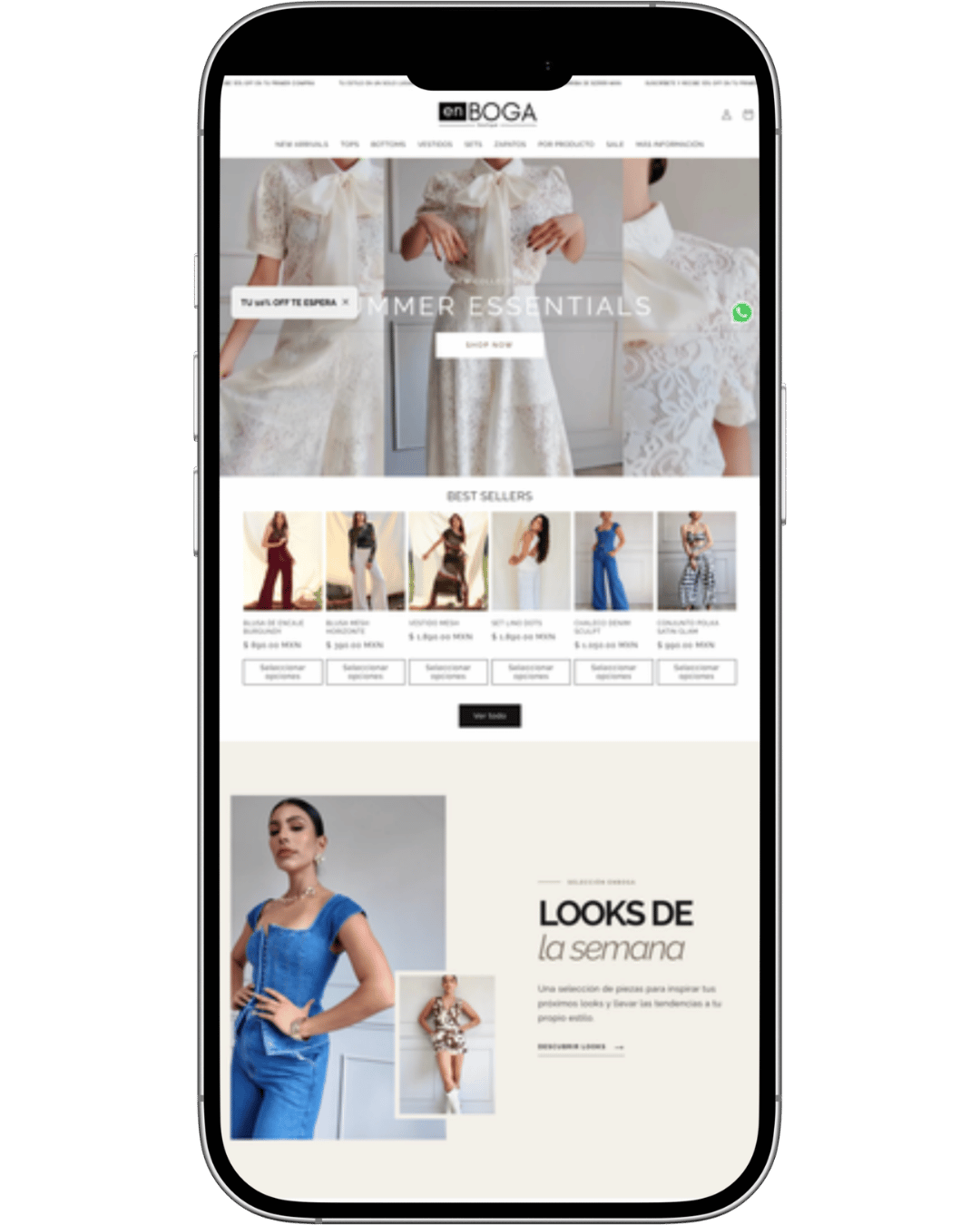 Diseño de tienda Enboga Boutique